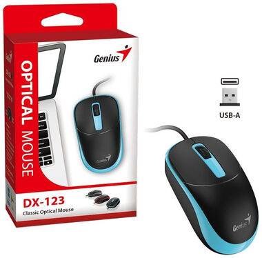 Genius DX-123 čierno-modrá / drôtová / 1200 dpi / USB