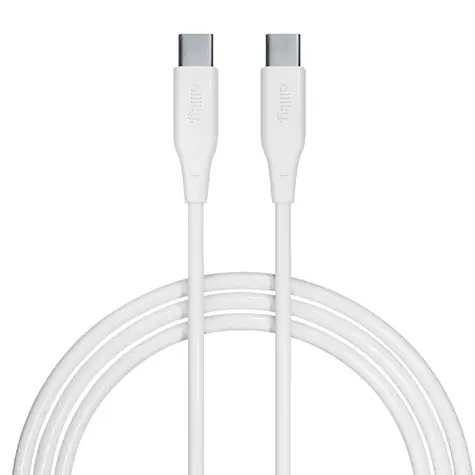 Allity AUC-02 Dátový kábel USB-C/USB-C 1m 60W biela