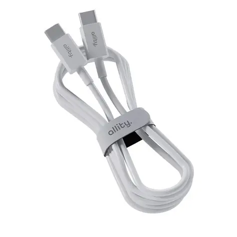Allity AUC-03 Dátový kábel USB-C/USB-C 1m 100W biela