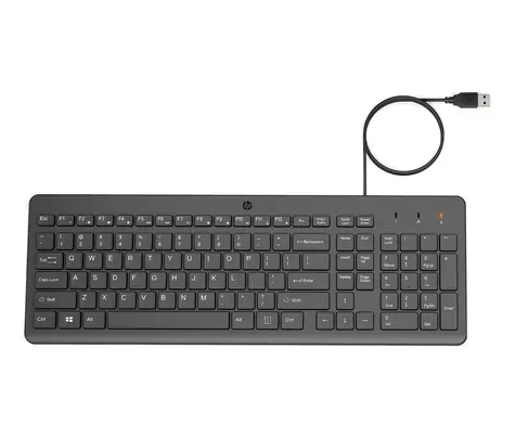 HP 150 ENG čierna / Drôtová klávesnica / USB-A / ENG layout