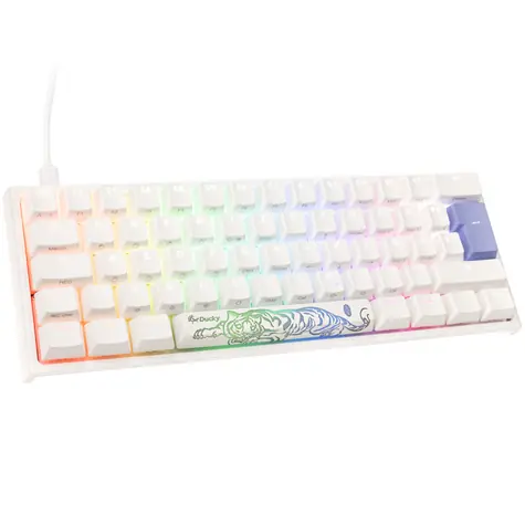 Ducky One 2 Pro Mini Kailh Brown biela / herná klávesnica / podsvietená / mechanická / drôtová USB-C / DE