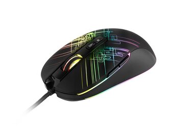 C-tech Dusk čierna / Herná optická myš / podsvietenie / 3200DPI / 7 tlačidiel / USB 
