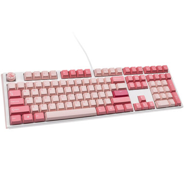 Ducky One 3 Cherry MX-Speed-Silver ružová / herná klávesnica / mechanická / drôtová USB-C / US
