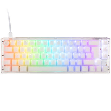 Ducky One 3 Aura Gateron Baby Kangaroo biela / herná klávesnica / podsvietená / mechanická / drôtová USB-C / DE