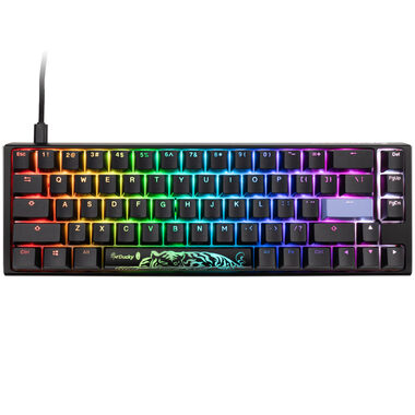 Ducky One 3 Classic Cherry MX-Blue čierna / herná klávesnica / podsvietená / mechanická / drôtová USB-C / US