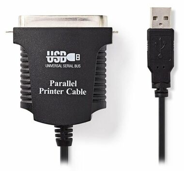 Rozbalené - Nedis CCGP60880BK20 Kábel USB-A (M) - Centronics 36-pin (M) 2m čierna / rozbalené