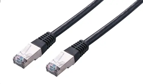 C-tech patchcord Cat5e FTP 1 m čierna
