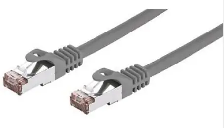 C-tech patchcord Cat6a S/FTP 0.25 m sivá
