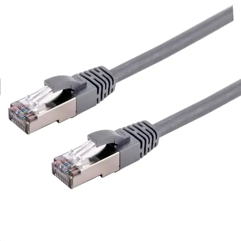 C-tech patchcord Cat6a S/FTP 10 m sivá