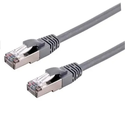 C-tech patchcord Cat6a S/FTP 1 m šedá