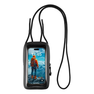 FIXED Vodeodolné puzdro na mobilný telefón Dry Case z hypalónu s certifikáciou IPX8 čierne