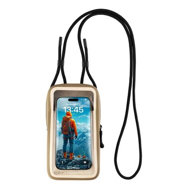 FIXED Vodeodolné puzdro na mobilný telefón Dry Case z hypalónu s certifikáciou IPX8 khaki