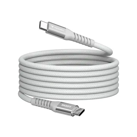 Verbatim 31854 Magnetický 100W USB-C kábel 1.2m šedá / USB-C(M) / USB-C(M) / PD & QC 3.0