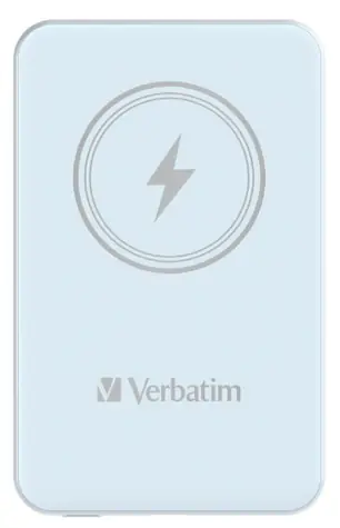 Verbatim Charge 'n' Go Magnetická bezdrôtová powerbanka 5000mAh modrá / USB-C / MagSafe / 15-20W