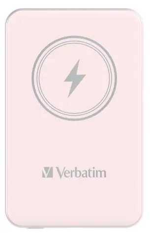 Verbatim Charge 'n' Go Magnetická bezdrôtová powerbanka 5000mAh ružová / USB-C / MagSafe / 15-20W