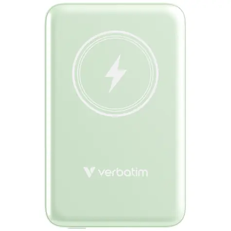 Verbatim Charge 'n' Go Magnetická bezdrôtová powerbanka 10000mAh zelená / USB-C / MagSafe / 15-20W