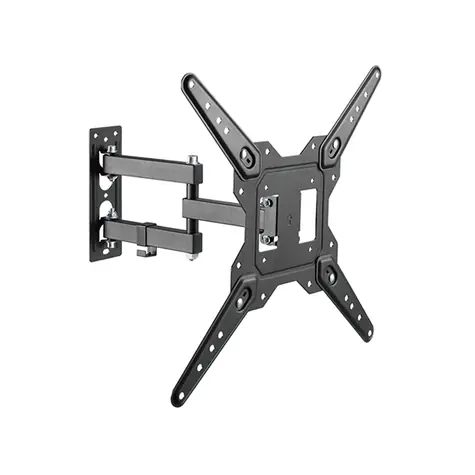 Brateck LPA68-443 čierna / Výsuvný nástenný držiak pre TV 23"-55" / polohovateľný / nosnosť 30kg