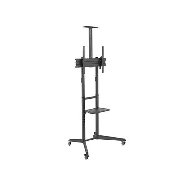 Brateck T1040T čierna / Pojazdný stojan pre TV 37"-70" / nosnosť 50kg / 2 police