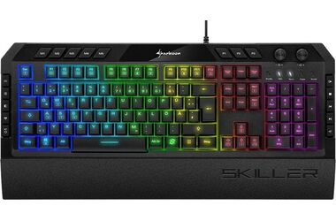 Sharkoon Skiller SGK5 čierna / herná klávesnica / drôtová / RGB / Rubberdome spínač / DE