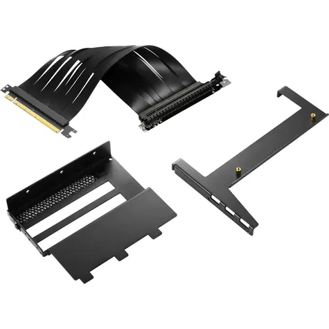 Sharkoon Angled Kit 4.0 čierna / PCIe 4-slot Riser / PCIe 4.0 x16 / kábel 175mm