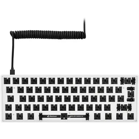 Sharkoon SKILLER SGK50 S4 Barebone biela / Telo klávesnice / formát 60% / ISO Layout