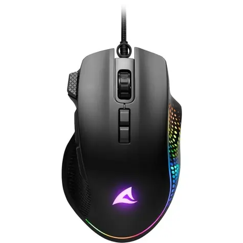Sharkoon SHARK Force 3 čierna / bezdrôtová herná myš / 12800 dpi / USB / optická / 8 tlačidiel