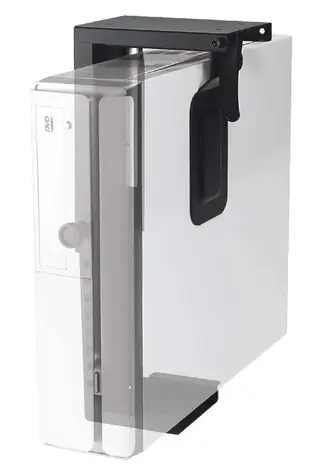 Neomounts CPU-D075BLACK čierna / držiak mini pc pod stôl / výška skrine 20-36 cm / šírka skrine 5-10 cm / nosnosť 10 kg