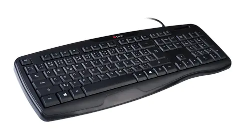 C-tech KB-107 USB čierna / Ergonomická klávesnica / membránová / USB / CZ/SK layout