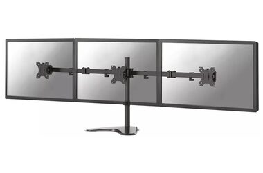 Neomounts TIS FPMA-D550DD3BLACK / stolný stojan pre 3 monitory / veľkosť 13-27" / VESA 75x75 - 100x100 / nosnosť 21 kg