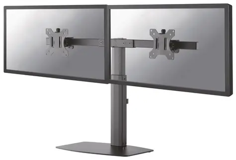 Neomounts TIS FPMA-D865DBLACK / stolný držiak pre 2 monitory / veľkosť 10-27" / VESA 75x75 - 100x100 / nosnosť 6 kg