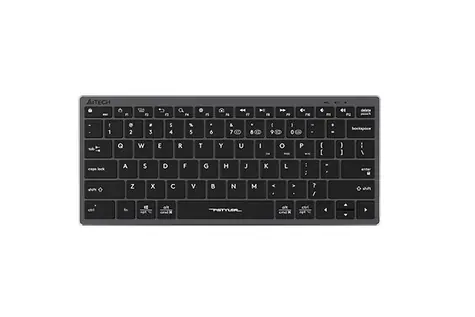 A4Tech FBX51C šedá / Bezdrôtová nízkoprofilová klávesnica / CZ layout / Bluetooth / 2.4GHz USB-A Nano prijímač 