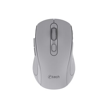 C-tech WLM-12 sivá / Bezdrôtová optická myš / 1600DPI / 6 tlačidiel / BT/2.4GHz / 1xAA