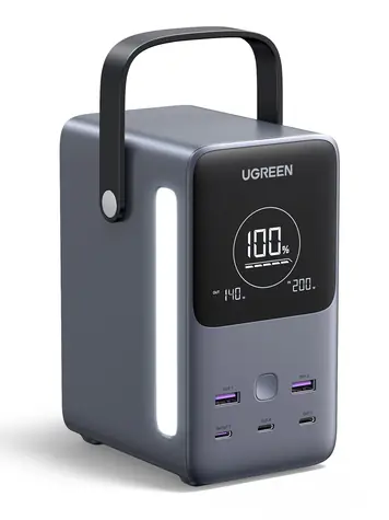 Ugreen 25286 powerbanka sivá / 48000mAh / 300W / 3x USB-C / 2x USB-A