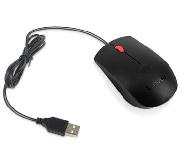 Lenovo Fingerprint Biometric USB Mouse Gen 2 čierna / Drôtová myš / 1600 DPI / USB-A