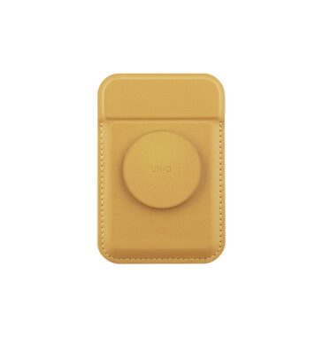 UNIQ FLIXA magnetická peňaženka a stojan s úchytom na mobilný telefón žltá