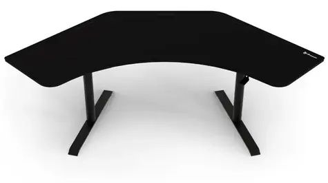Arozzi ARENA ANGELO Pure Black / Herný stôl / rohový / čierny / D: 225cm / Š: 102cm / V: 71cm-81cm