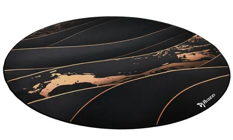 Arozzi Zona Floorpad Black Gold / ochranná podložka na podlahu / guľatá 121 cm priemer / čiernozlatý design