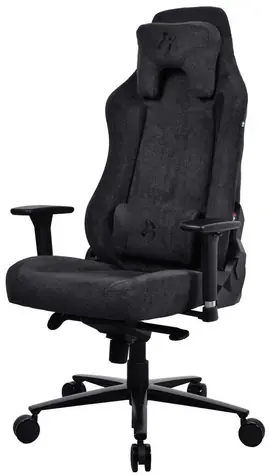 Arozzi VERNAZZA Soft Fabric Pure Black / Herné stoličky / povrch Elastrón / koža a látka / čierna / nosnosť 145kg