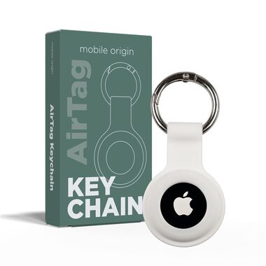 Mobile Origin AirTag KeyChain biela / Kľúčenka