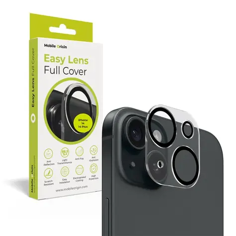 Mobile Origin Easy Lens full cover ochranné sklo na objektív pre Apple iPhone 14/14 PLUS číra
