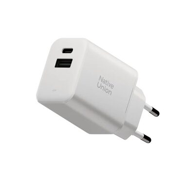 Native Union Fast GaN Changer rýchlonabíjačka biela / 1x USB-C / 1x USB-A / 45W