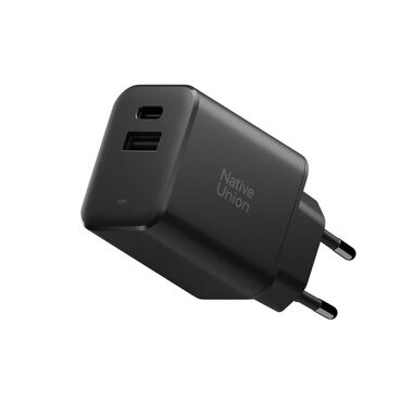 Native Union Fast GaN Charger rýchlonabíjačka čierna / 1x USB-C / 1x USB-A / 45W