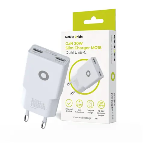 Mobile Origin GaN 30W Slim Charger MO18 / Nabíjačka / Dual USB-C