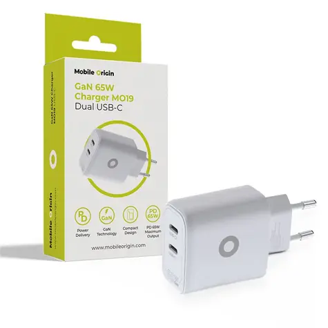 Mobile Origin GaN 65W Charger MO19 / Nabíjačka / Dual USB-C