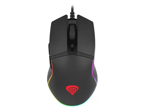 Genesis Krypton 220 RGB čierna / herná optická myš / 6400 DPI
