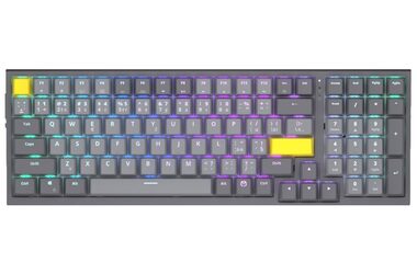 Endorfy Celeris 1800 CZ šedá / herná klávesnica / mechanická / Endorfy Yellow / 2.4GHz / BT / USB