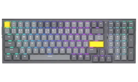 Endorfy Celeris 1800 CZ šedá / herná klávesnica / mechanická / Endorfy Yellow / 2.4GHz / BT / USB