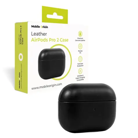 Mobile Origin Leather Case kožené púzdro pre Apple AirPods Pro 2 čierna