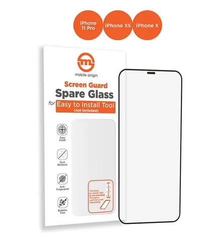 Mobile Origin Orange Screen Guard Spare Glass pre Apple iPhone 11 Pro/XS/X / náhradné sklo pre inštalačnú sadu