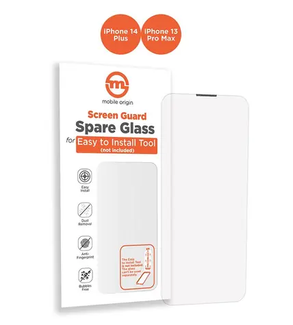 Mobile Origin Orange Screen Guard Spare Glass Apple iPhone 14 PLUS/13 Pro Max / náhradné sklo pre inštalačnú sadu